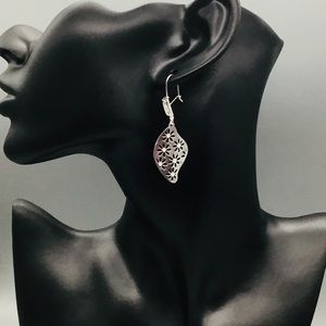 Sterling Silver Clear Glass Earrings